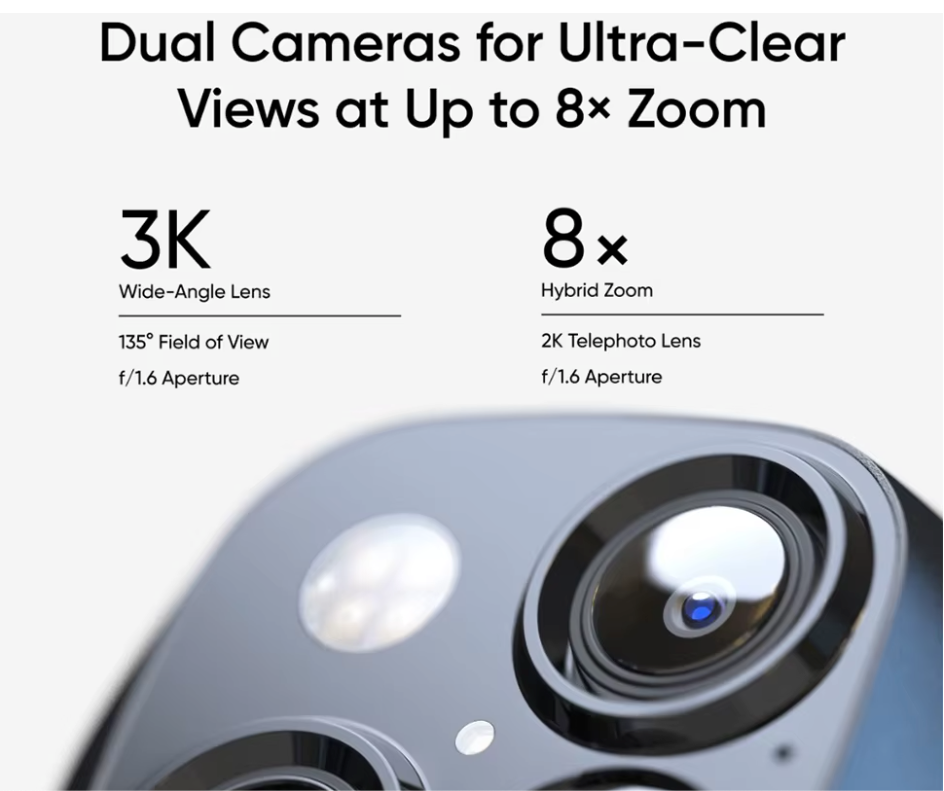 2K eufy SoloCam S340 – Þráðlaus Solar Öryggismyndavél með 360° Umfangi, No Blind Spots, og Án Mánaðargjalda